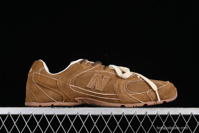 Miu Miu x New Balance 530 Low-Top Retro Running Sneakers with Deconstructed Design - AJD4