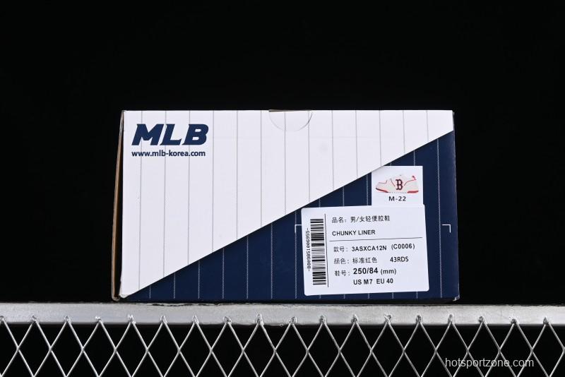 MLB Chunky Liner Basic New York Yankees Thick Sole Casual Sneakers with 6cm Height Increase - 3ASXCA12N43RDS