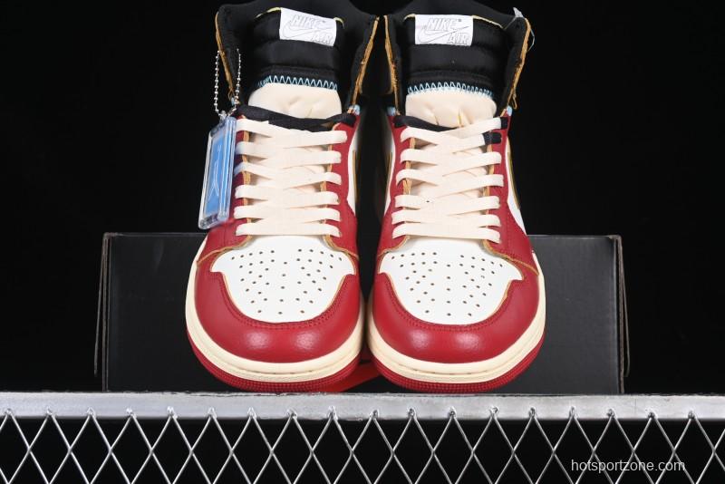 Nike Union x Air Jordan 1 Retro High Basketball Shoes Shadow Chicago - HV8563-600