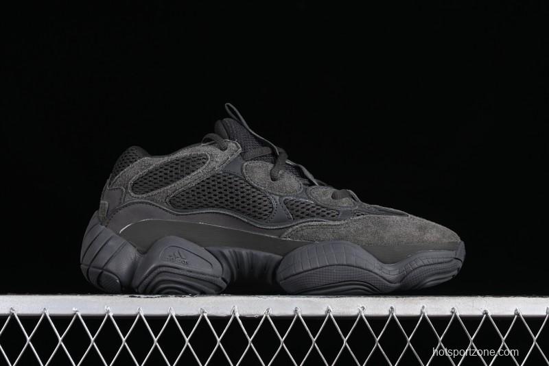 Adidas Yeezy 500 Black Casual Running Shoes - F36640
