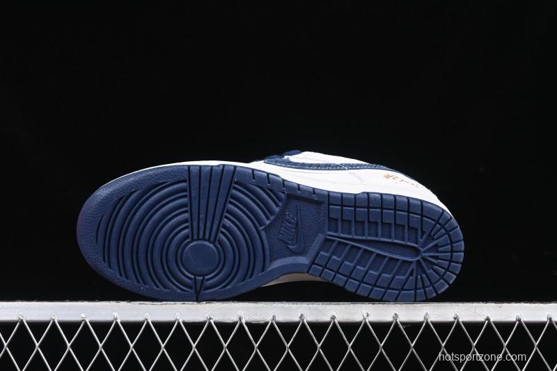 Nike SB Dunk Low Year of the Snake Limited Edition Blue Snake Swoosh Anniversary Custom Low-Top Casual Sneakers - XX3168-112