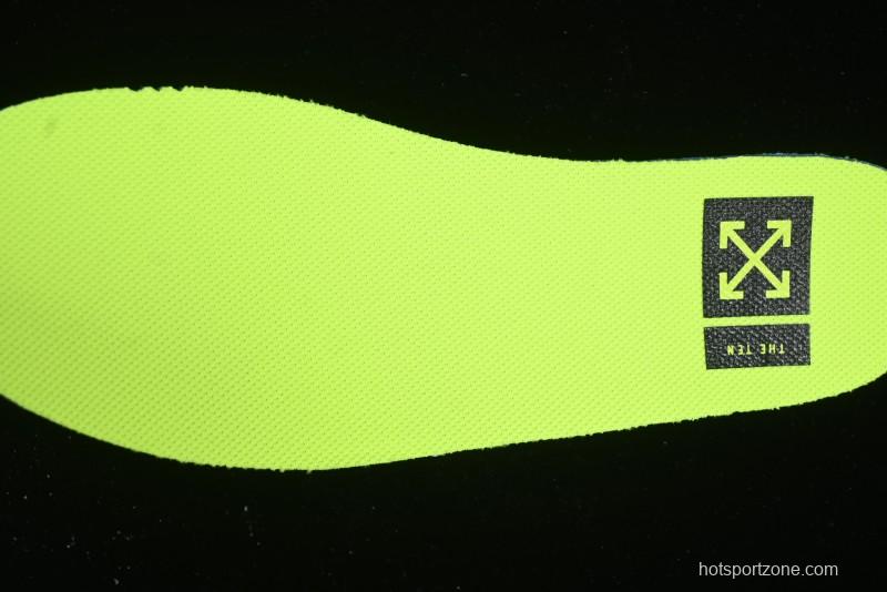 Nike Off White x Air Force 1 Low OW Collaboration Transparent Yellow Sneakers - AO4606-700