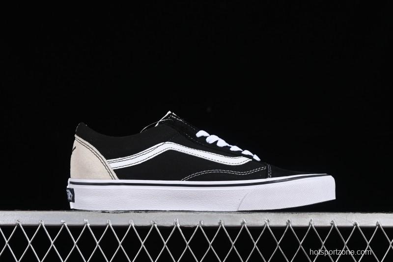 Vans Buzz Old Skool Peace Dove Classic Canvas Patchwork Low-Top Skate Shoes - VN000CR5BPB