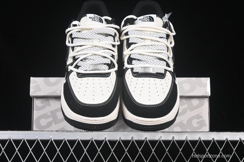 Nike Air Force 1 '07 Low The North Face Collaboration Suede Black Drawstring Casual Sneakers - SJ1198-101