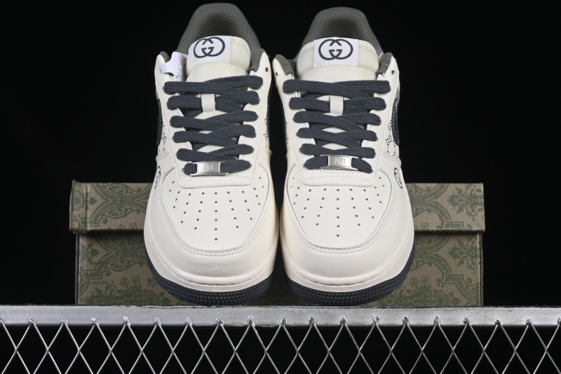 Nike Air Force 1 '07 Low Gucci Collaboration Beige Grey Pattern Low-Top Casual Sneakers - XZ6188-723