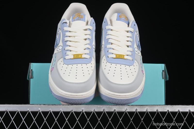 Nike Air Force 1'07 Low "Cherub" Anime Hand-Painted Doodle Low-Top Casual Sneakers - DB3301-711