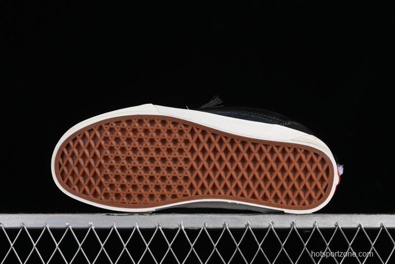 Vans Knu Skool Dragon Whisker Black Blue Slip-Resistant Cushioned Casual Low-Top Sneakers - VN0AUAK335