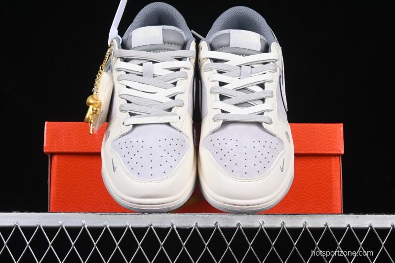 Nike SB Dunk Low The North Face Year of the Snake Light Grey Hook Anniversary Custom Low-Top Casual Skate Shoes - DM6868-007