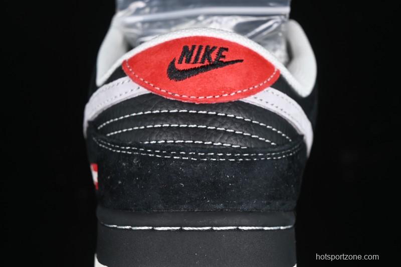 Nike SB Dunk Low Supreme Collaboration Black Grey Swoosh Anniversary Custom Low-Top Casual Skate Shoes - XS1086-011