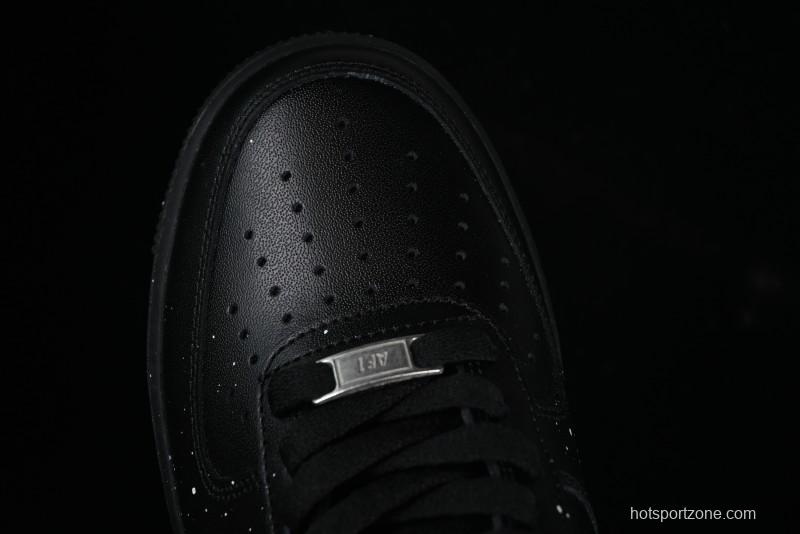 Nike Air Force 1 '07 Low 2D Anime Theme Black White Splatter Casual Sneakers - CK0316-059