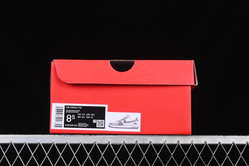 Nike Air Force 1 '07 Low The North Face Collaboration Year of the Snake Limited Edition Silver Snake Casual Sneakers - CH6336-521
