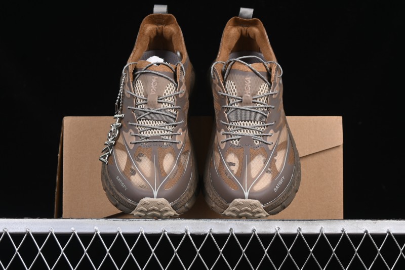 HOKA ONE ONE Satisfy Running Mafate Trail Low-Cut Cushioned Outdoor Hiking Shoes - 1157050 RBBR