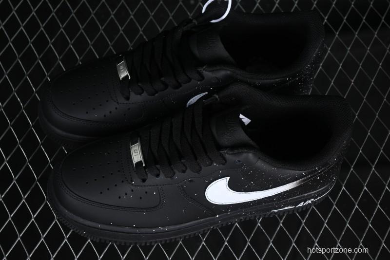 Nike Air Force 1 '07 Low Casual Sneakers with Black Splatter Design - ZH0316-046