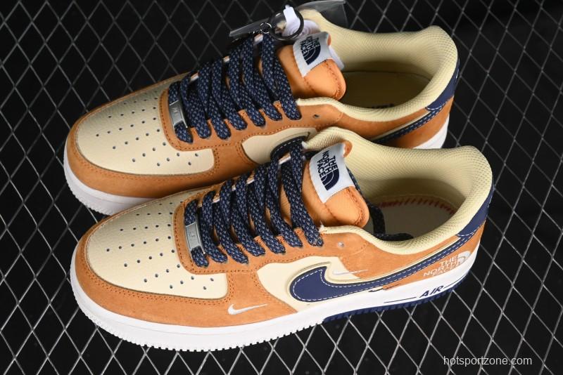 Nike Air Force 1 '07 Low The North Face Collaboration Sport Orange Low-Top Casual Sneakers - DM6688-053