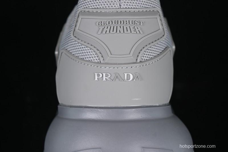 Prada Cloudbust Air Thunder Lifestyle Low-Top Sneakers with Anti-Slip and Wear-Resistant Design - 2EG293