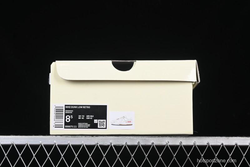 Nike SB Dunk Low Supreme Collaboration Two-Tone Khaki Anniversary High-End Custom Low-Top Casual Skate Shoes - BB8675-111