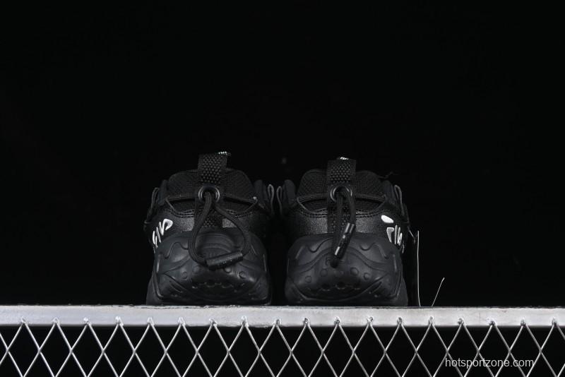 Fila Fusion Retro Mars Running Shoes with Lace-Up Design and Cushioned Sole - F12W422103FBK