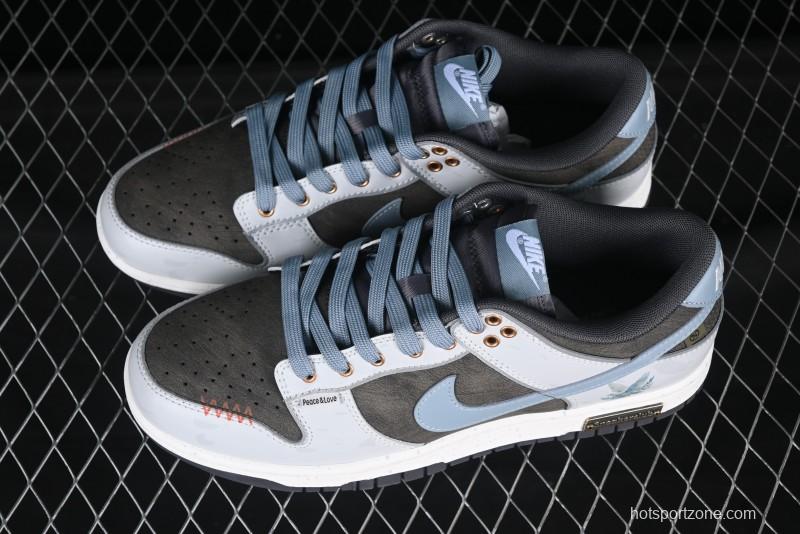 Nike SB Dunk Low Peace Dove Anniversary High-End Custom Low-Top Casual Skate Shoes - GB1220-010