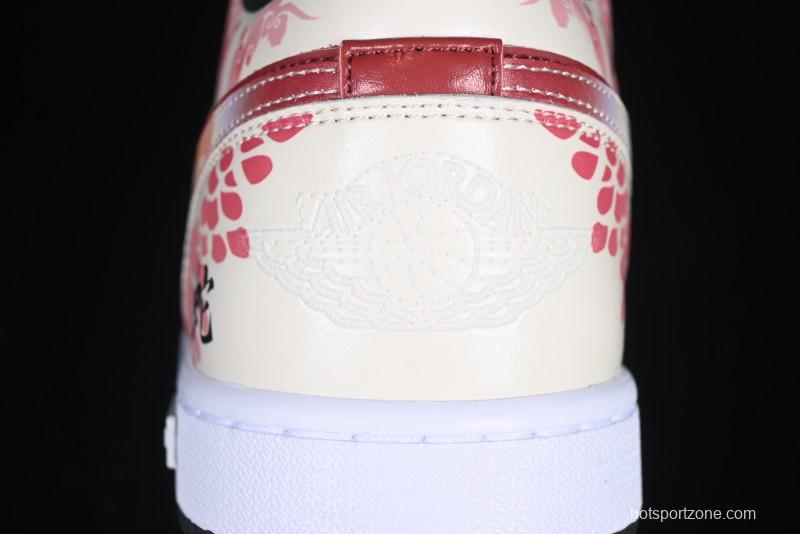 Nike Air Jordan 1 Low OG Retro Basketball Shoes Snake Year Limited Edition - 553558-132