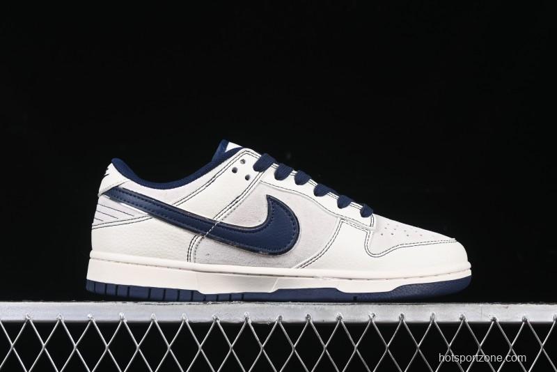 Nike SB Dunk Low Supreme Collaboration - Light Blue Double Swoosh Anniversary Custom Low-Top Casual Skate Shoes - XX3168-301