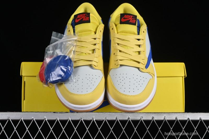 Nike Travis Scott x Air Jordan 1 Low OG Retro Sneakers with Reverse Swoosh - DZ4137-700