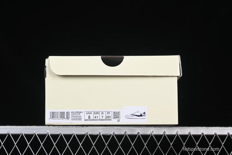 Nike Travis Scott x Fragment Design x Air Jordan 1 Low OG SP AJ1 Supreme Collaboration Sneakers - DM9288-006