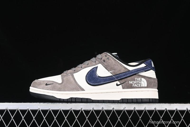 Nike SB Dunk Low The North Face Collaboration - Mysterious Grey Anniversary Edition Customized Low-Top Casual Skate Shoes - XS1086-006