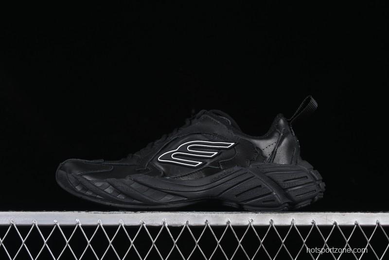 Balenciaga Monday Leather Round Toe Lace-Up Low-Top Casual Shoes - WDTSC1000