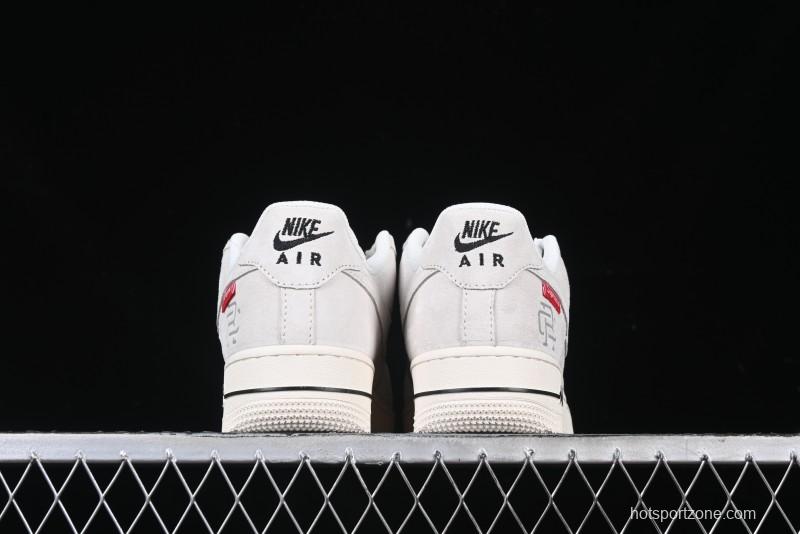 Nike Air Force 1 '07 Low Supreme Champion Collaboration Off-White Mini Swoosh Casual Sneakers - SJ6698-020