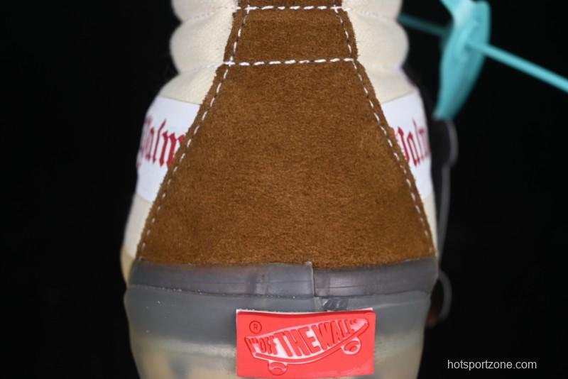 Palm Angels x Vans Sk8-Mid Mid-Top Casual Skate Shoes with Vintage-Inspired Design - VN000CRPGRN