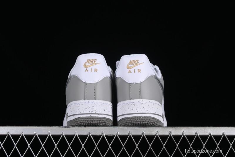 Nike Air Force 1'07 Low Grey Silver Splatter Casual Sneakers - MK5639-889