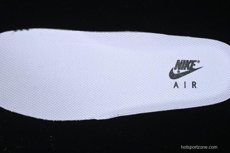 Nike Air Force 1 '07 Low Stussy Collaboration Black Leather & Gum Sole Low-Top Casual Sneakers - CH6336-519