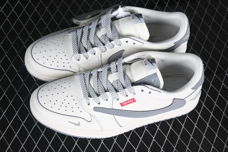 Nike Travis Scott x Fragment Design x Air Jordan 1 Low OG SP AJ1 Retro Sneakers with Unique Collaboration Details - XZ5158-002