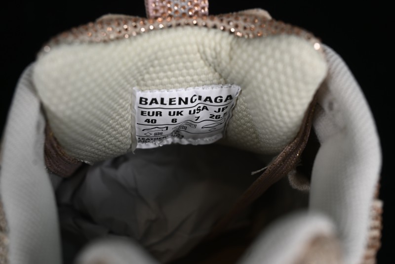 Balenciaga Phantom Sneaker Champagne Gold Full Diamond Trend Running Shoes - W3XL59645