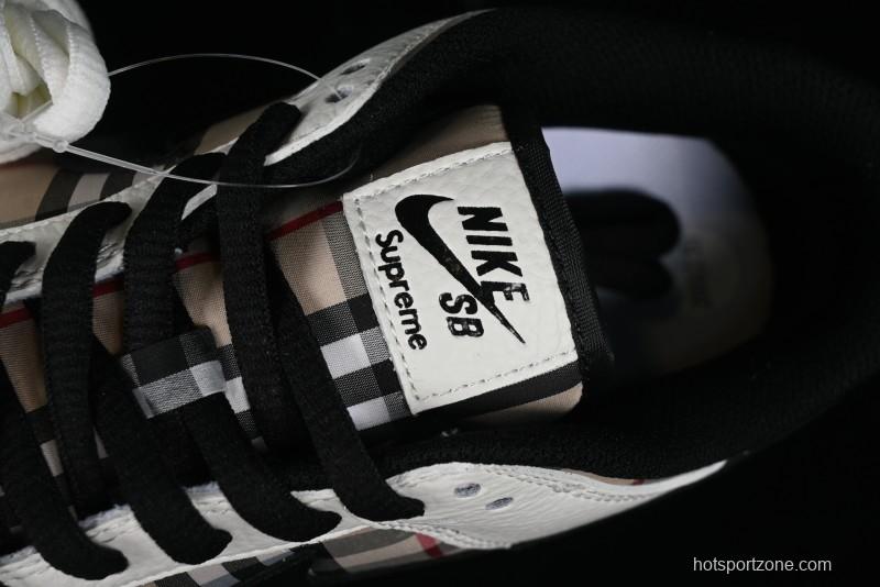 Nike Supreme SB Dunk Low Plaid Colorway Low-Top Casual Skateboarding Shoes - SP1098-051