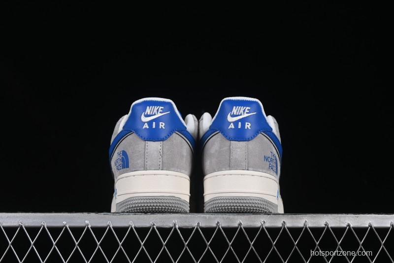 Nike Air Force 1 '07 Low The North Face Collaboration Grey Blue Swoosh Casual Shoes - XZ6188-745
