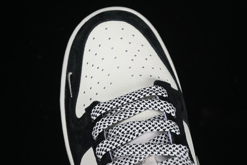 Nike SB Dunk Low Stussy Collaboration Zebra Black White Swoosh Anniversary Custom Low-Top Casual Skate Shoes - DJ2024-060