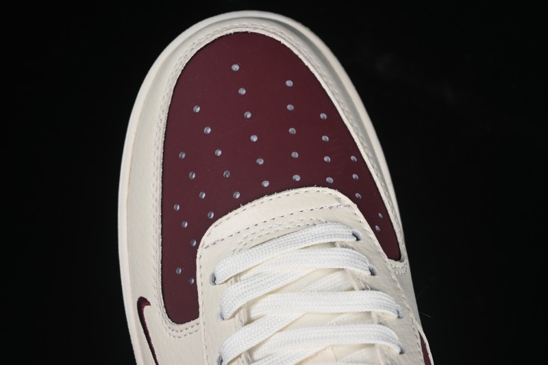 Nike Air Force 1'07 Low Supreme Collaboration Rice Wine Red Casual Sneakers - KK1988-070