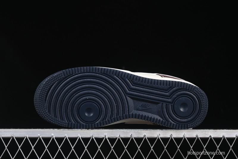 Nike Air Force 1 '07 Low Stussy Collaboration White Blue Chocolate Low-Top Casual Sneakers - KK1988-061