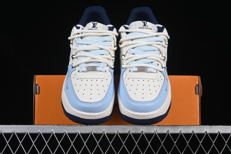 Nike Air Force 1'07 Low LV Collaboration University Blue Drawstring Casual Sneakers - DM6868-058