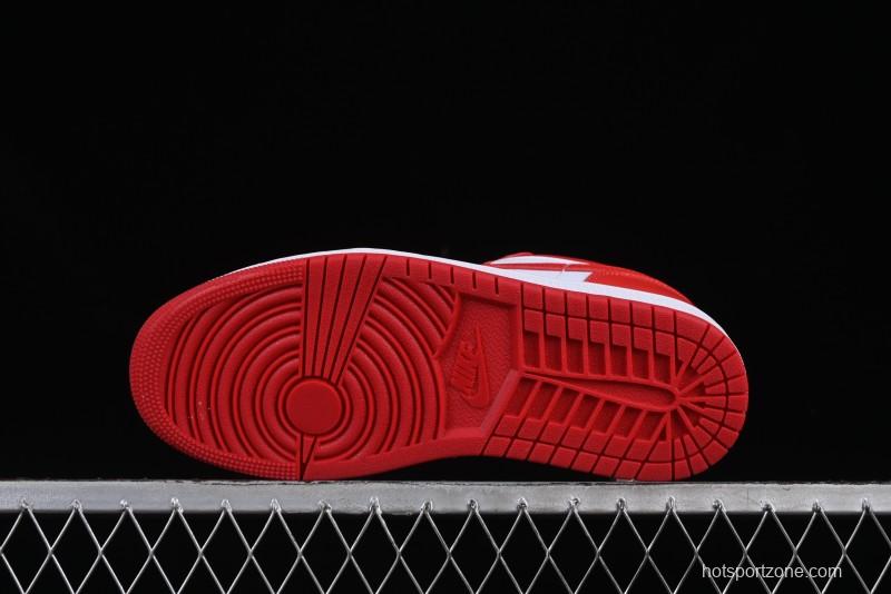 Nike Air Jordan 1 Low AJ1 White Red Casual Sneakers - 553558-166