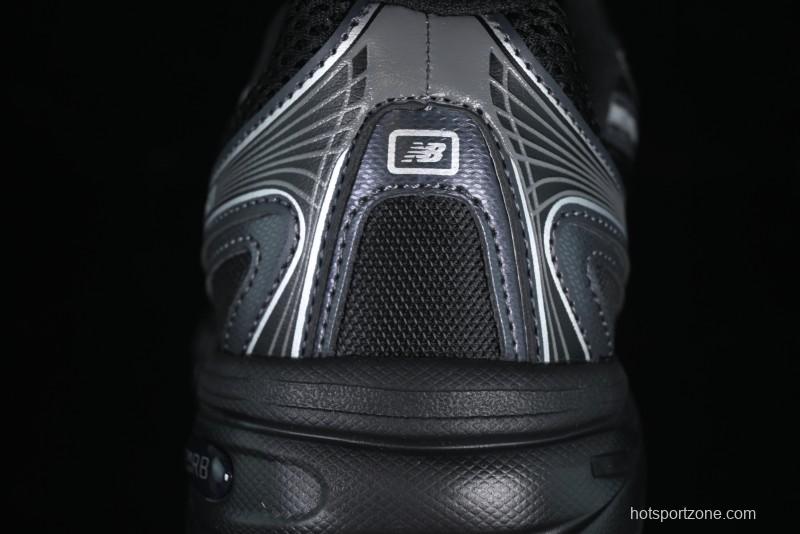 New Balance 740 Black and Silver Retro Running Sneakers for Men