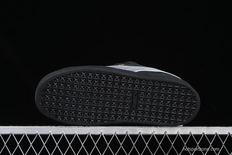 PUMA Suede XL Classic Men's Sneakers - Black with Metallic Silver Accents