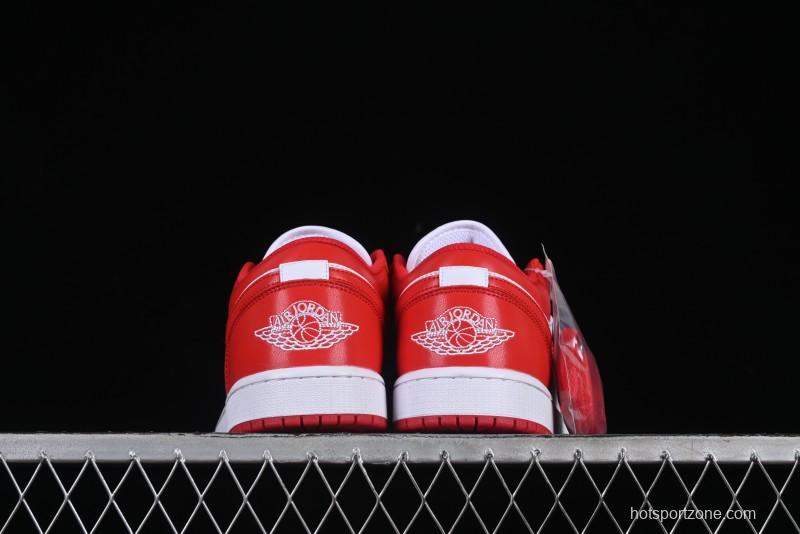 Nike Air Jordan 1 Low AJ1 White Red Casual Sneakers - 553558-166