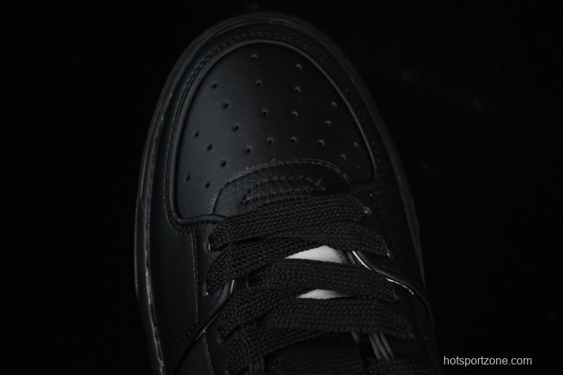 NY Yankees Black Leather Sneakers – Bold Orange Logo Edition