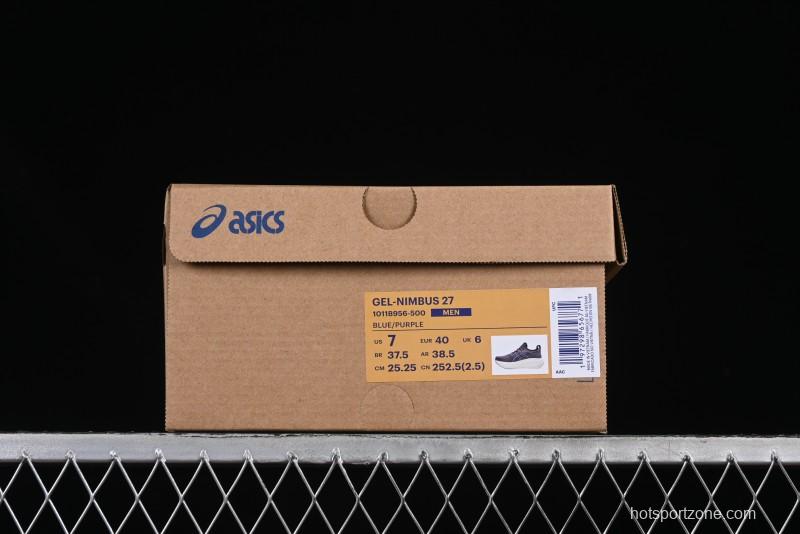 Asics Gel-Nimbus 27 Retro Breathable Casual Shoes Cushioned Men's Durable Running Shoes - 1011B956-500