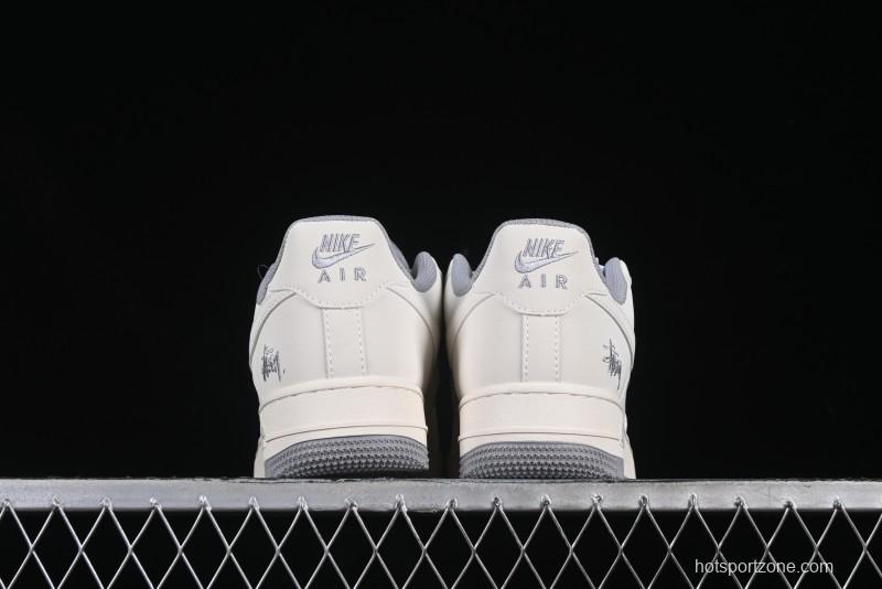 Nike Air Force 1 Low x Stussy "Light Bone and Grey" – Premium Collaboration Sneakers