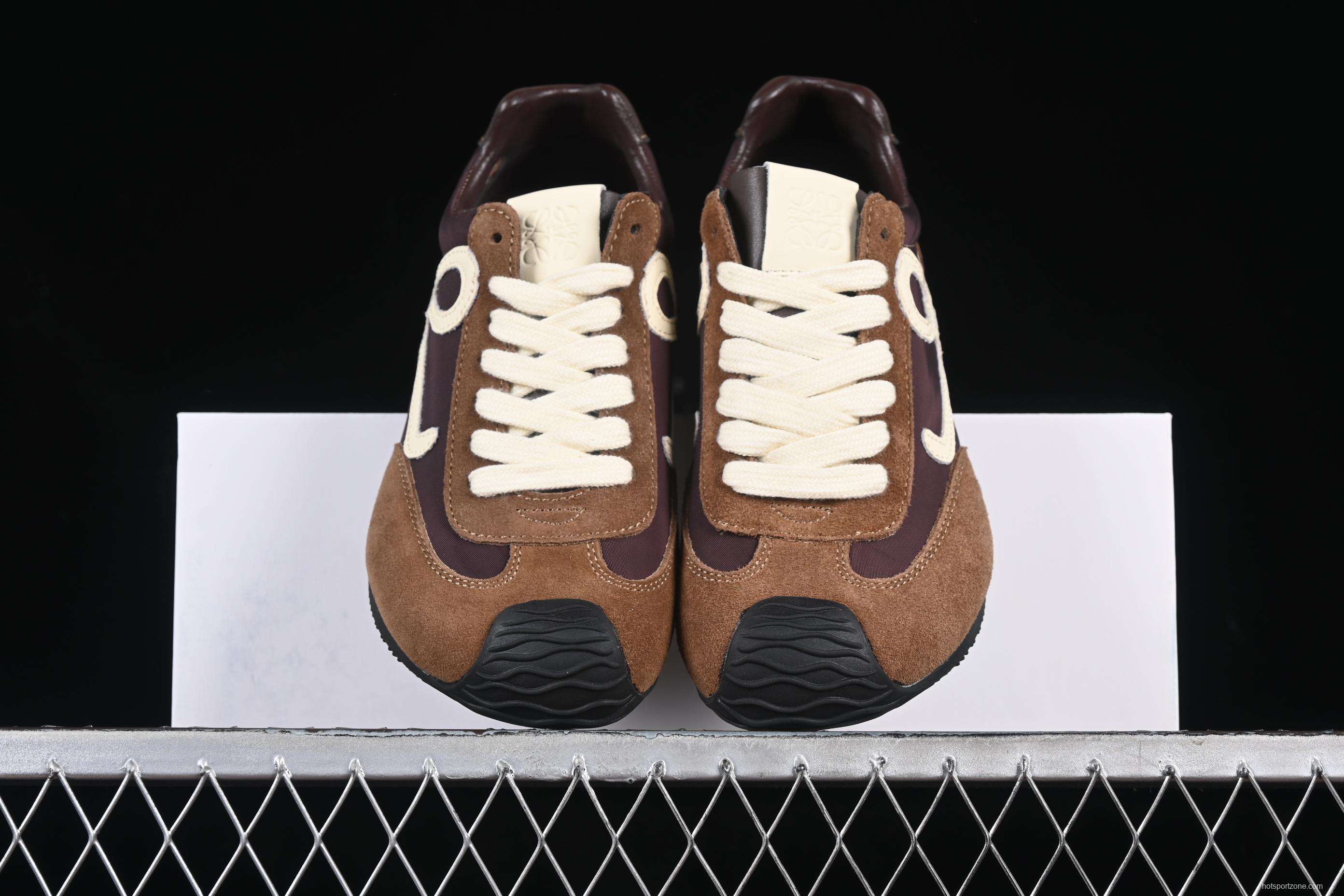 Loewe Ballet Runner 2.0 Sneakers Retro Style Casual Training Shoes - BROWN