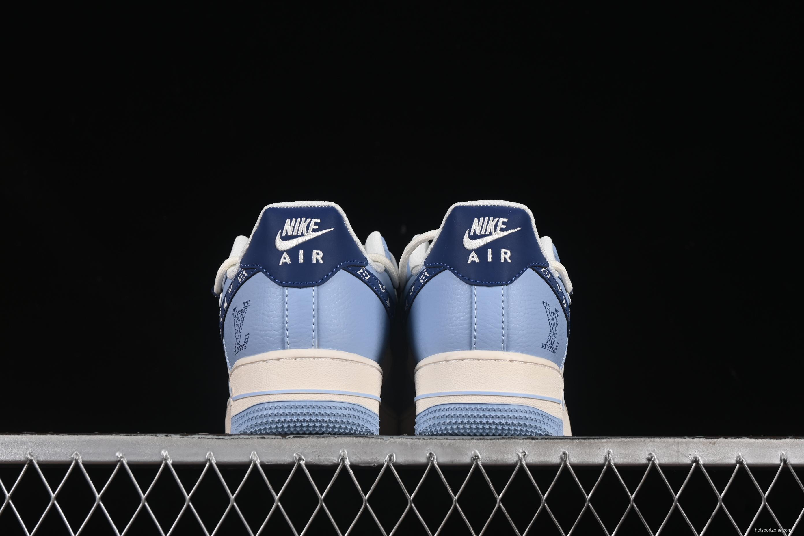 Nike Air Force 1 '07 Low LV Collaboration University Blue Drawstring Casual Sneakers - DM6868-059