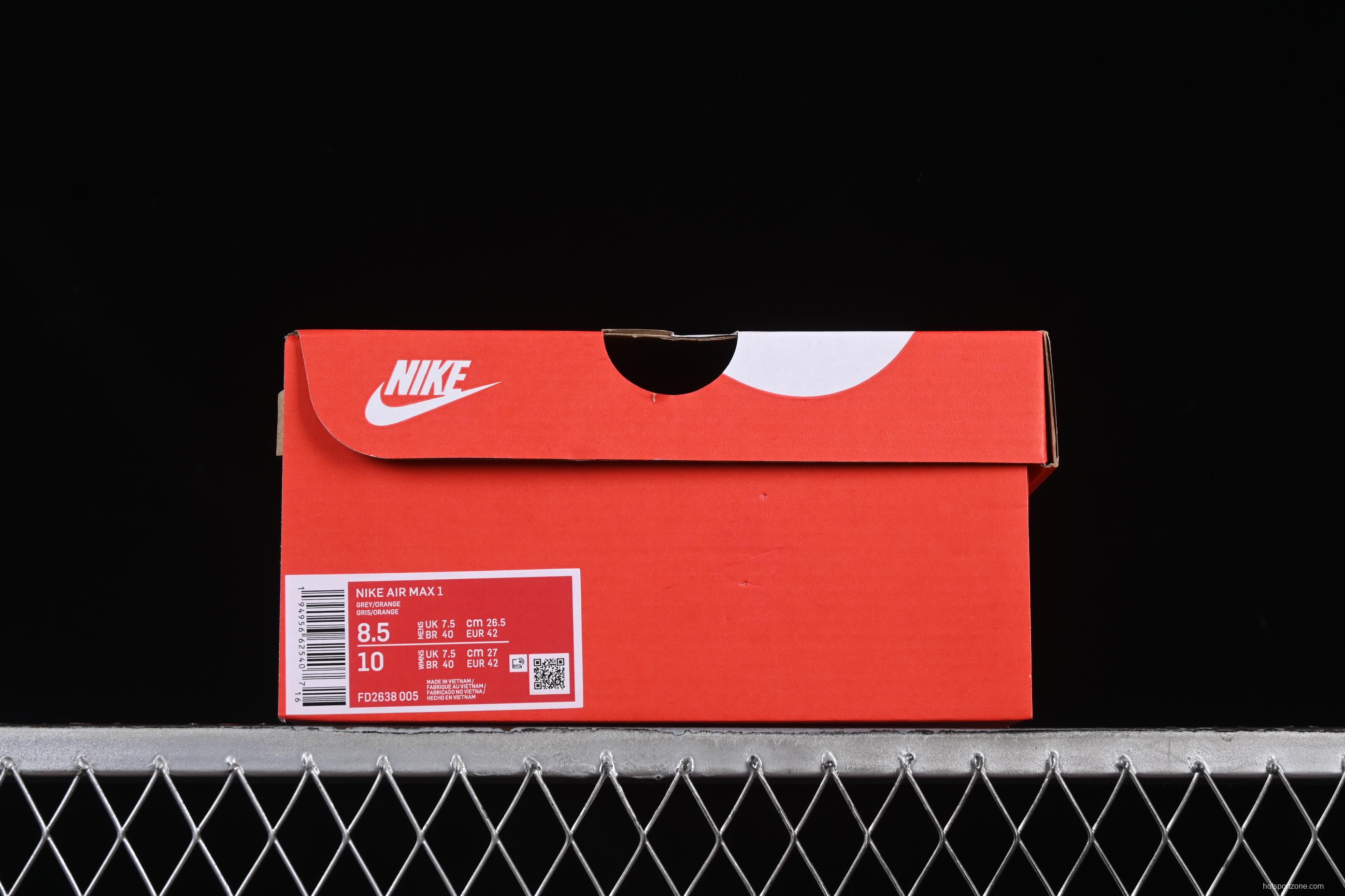 Nike Air Max 1 Retro Running Shoes with Half-Sole Air Cushion - FD2638-005